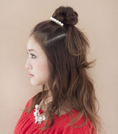 <em>长头发怎么绑丸子头</em> 丸子头发怎么扎好看(4)_发
