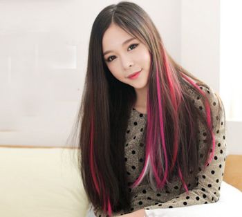 直发圆脸适合挑染什么颜色 圆脸直发挑染图片(5)