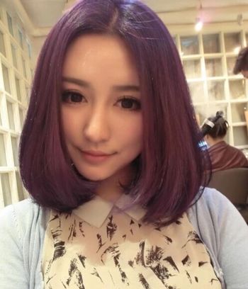 长脸发型中分卷发满头好长脸头发图片染女孩漂染颜色烫中发型图片