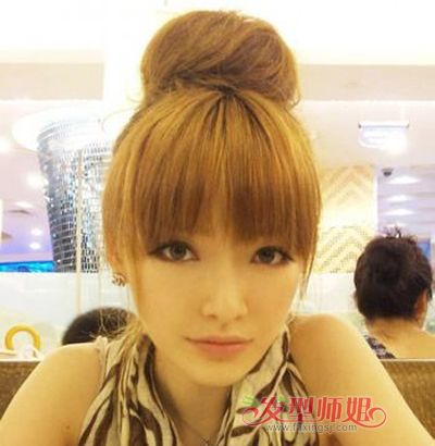 齐肩发型怎样扎花苞头图片 好看的花苞头发型