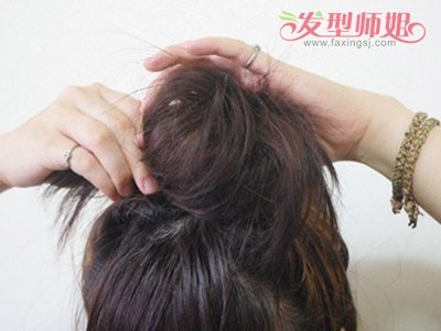 超短发女生扎丸子头 短发丸子头扎辫子法(3)