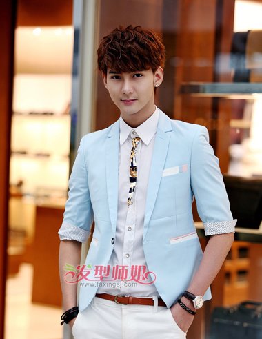 挑战心跳极限 浪漫偶像剧必备小西装男生发型