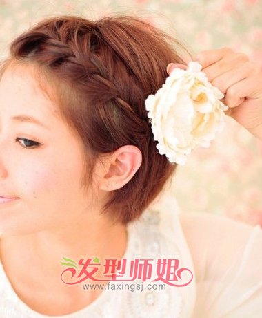 跟男生头发一样短的头发该怎么扎 女生头发短怎么办(2