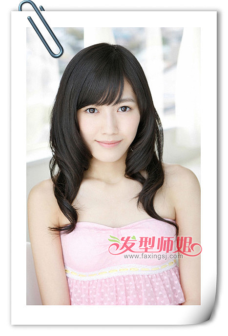 波浪女士中长发型图片 2015中发波浪发型(4)