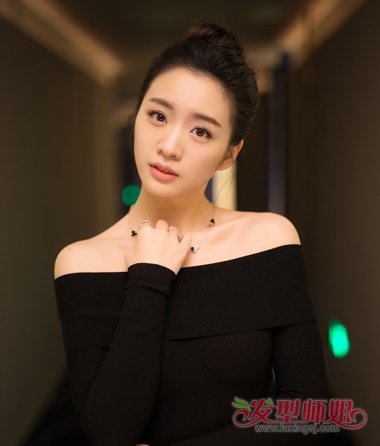 彭豆豆萌妹礼服发型 写真发型很好做(4)